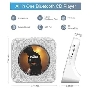 Reproductor de CD vertical de escritorio con altavoces_2