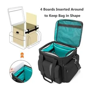 LoDrid Bolsa de almacenamiento de discos de vinilo con 4_2