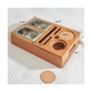 Bandeja para portavasos para sofá diseño de tapa_3