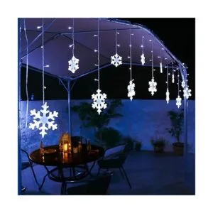 Toodour Luces de copo de nieve de Navidad para exteriores_5