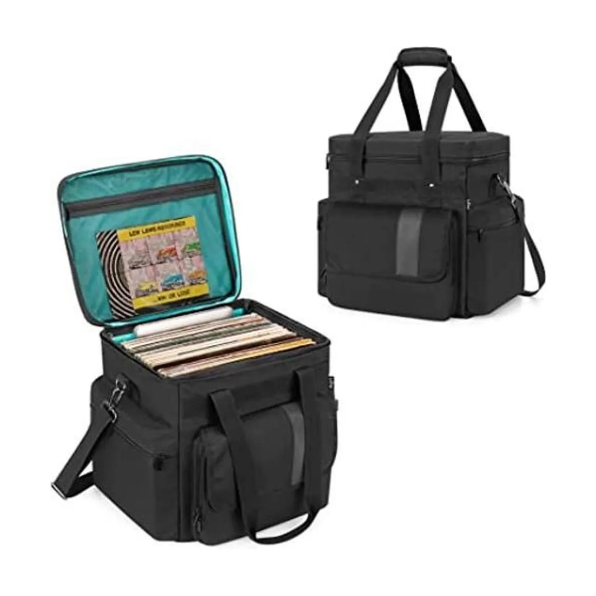 LoDrid Bolsa de almacenamiento de discos de vinilo con 4_1