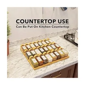 SpaceAid Organizador de cajones de especias de bambú con_6