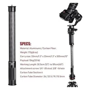 Poste de extensión de fibra de carbono tubo de 4_5