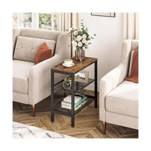 HOOBRO Mesa auxiliar mesa auxiliar estrecha de 3 niveles_4