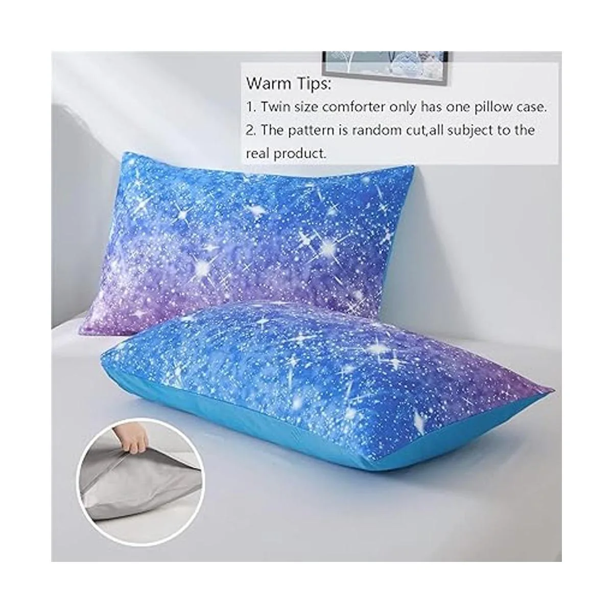 kiddiku Juego de edredón con purpurina arcoíris tamaño_6