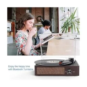 Tocadiscos de vinilo con receptor Bluetooth incorporado y_6