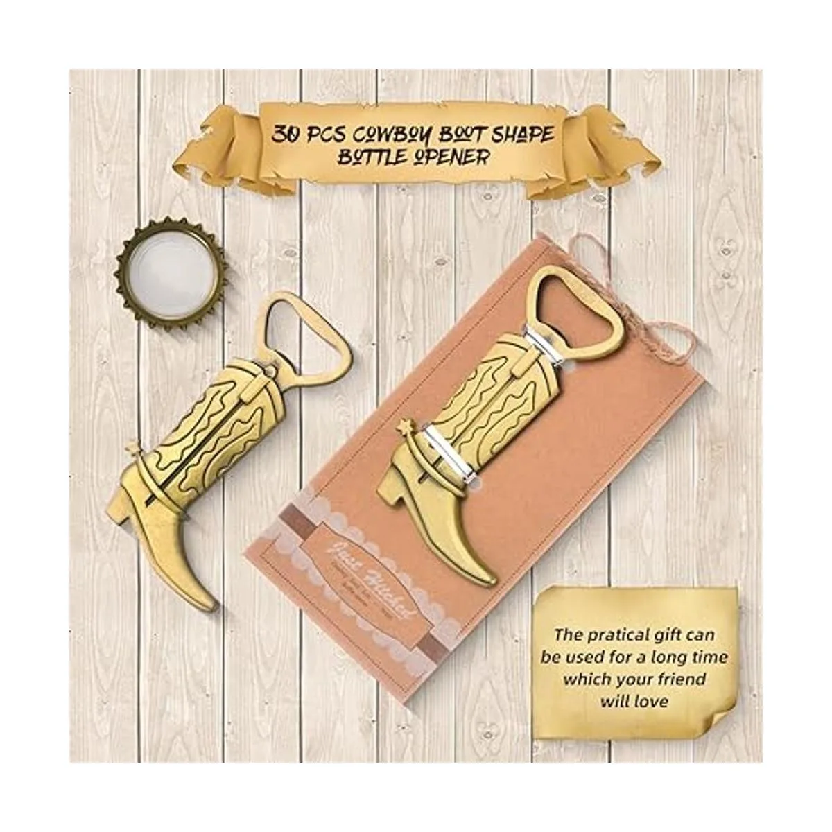 30PCS Cowboy Boots Bottle Openers Wedding Favors Baby_3