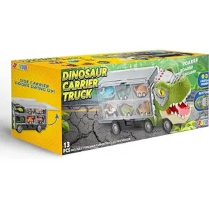 JOYIN Camión transportador de dinosaurios 13 en 1 para_6