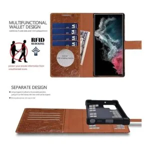Rmawrad Funda tipo cartera para Samsung Galaxy S22 Ultra_5
