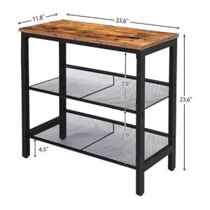 HOOBRO Mesa auxiliar mesa auxiliar estrecha de 3 niveles_3