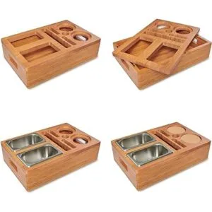 Bandeja para portavasos para sofá diseño de tapa_4