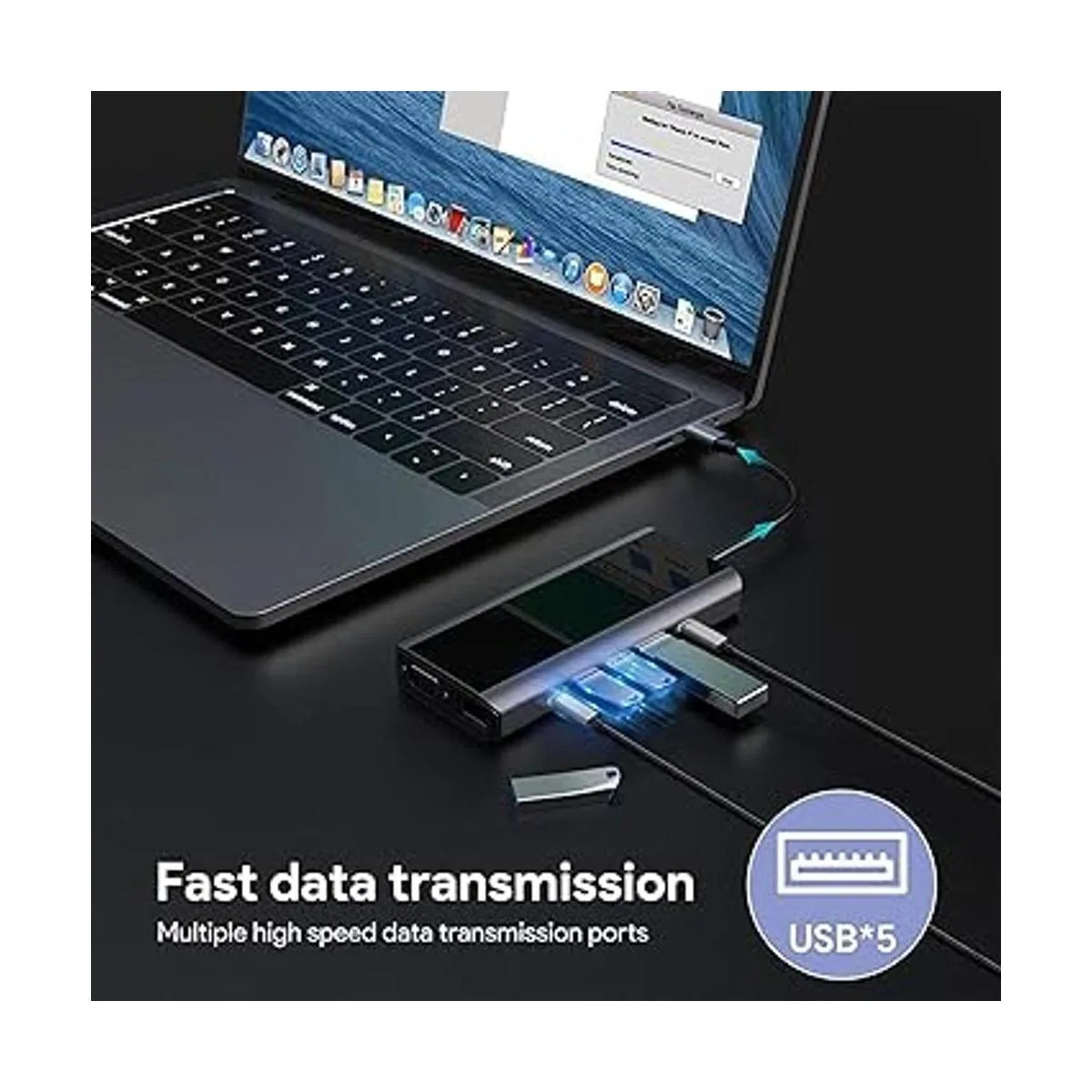 Ikling Hub USB C estación de acoplamiento USB C 13 en 1 a_4