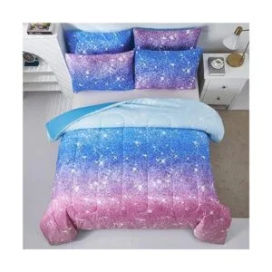 kiddiku Juego de edredón con purpurina arcoíris tamaño_2