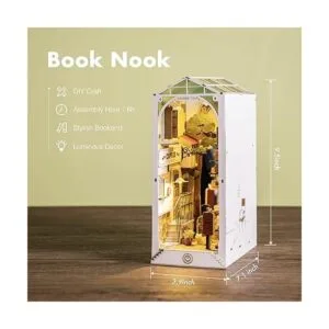 Rowood Book Nook Rompecabezas de madera 3D para_3