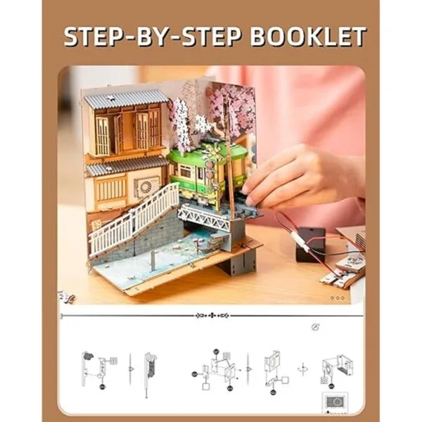 Rolife Kit de rincón de libros LED soporte decorativo_5
