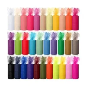 JaGely Rollos de tul de 32 colores de 6 x 25 yardas tela_1
