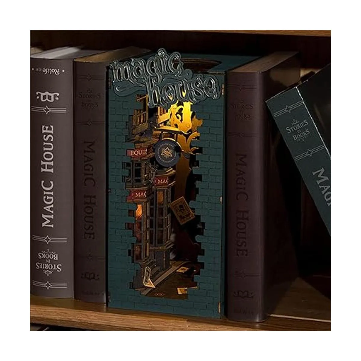 Rolife Kit de rincón de libros en miniatura para_3