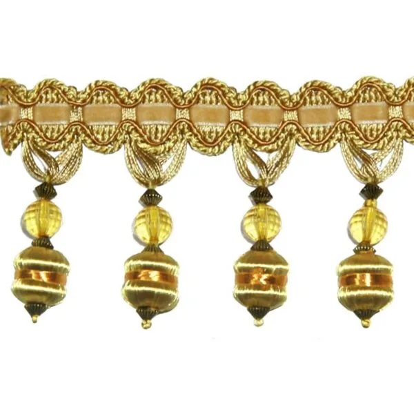 BEL AVENIR Fringe Trim 6.8 yardas 3.0 in cuentas de_1
