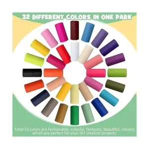 JaGely Rollos de tul de 32 colores de 6 x 25 yardas tela_2