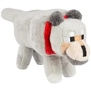 Lobo de peluche de Minecraft con etiqueta 15 In_4