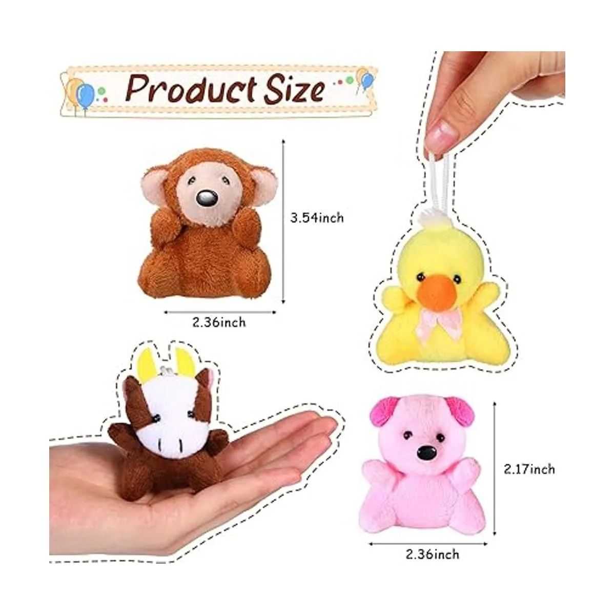 100 juguetes pequeños de animales de peluche a granel_2