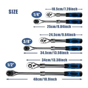 3 Piece Extendable Ratchet Set 14 38 12 Drive_2