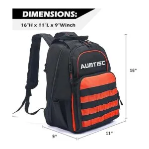 AUMTISC Mochila de herramientas mochila de trabajo bolsa_6