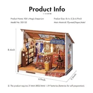 Rolife Kit de casa de muñecas en miniatura kit de casa en_5