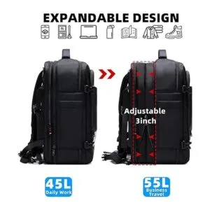 Asenlin Mochila de viaje 45L55L para mujeres y hombres_4