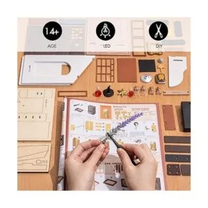 Rolife Kit de casa de muñecas en miniatura kit de casa en_6