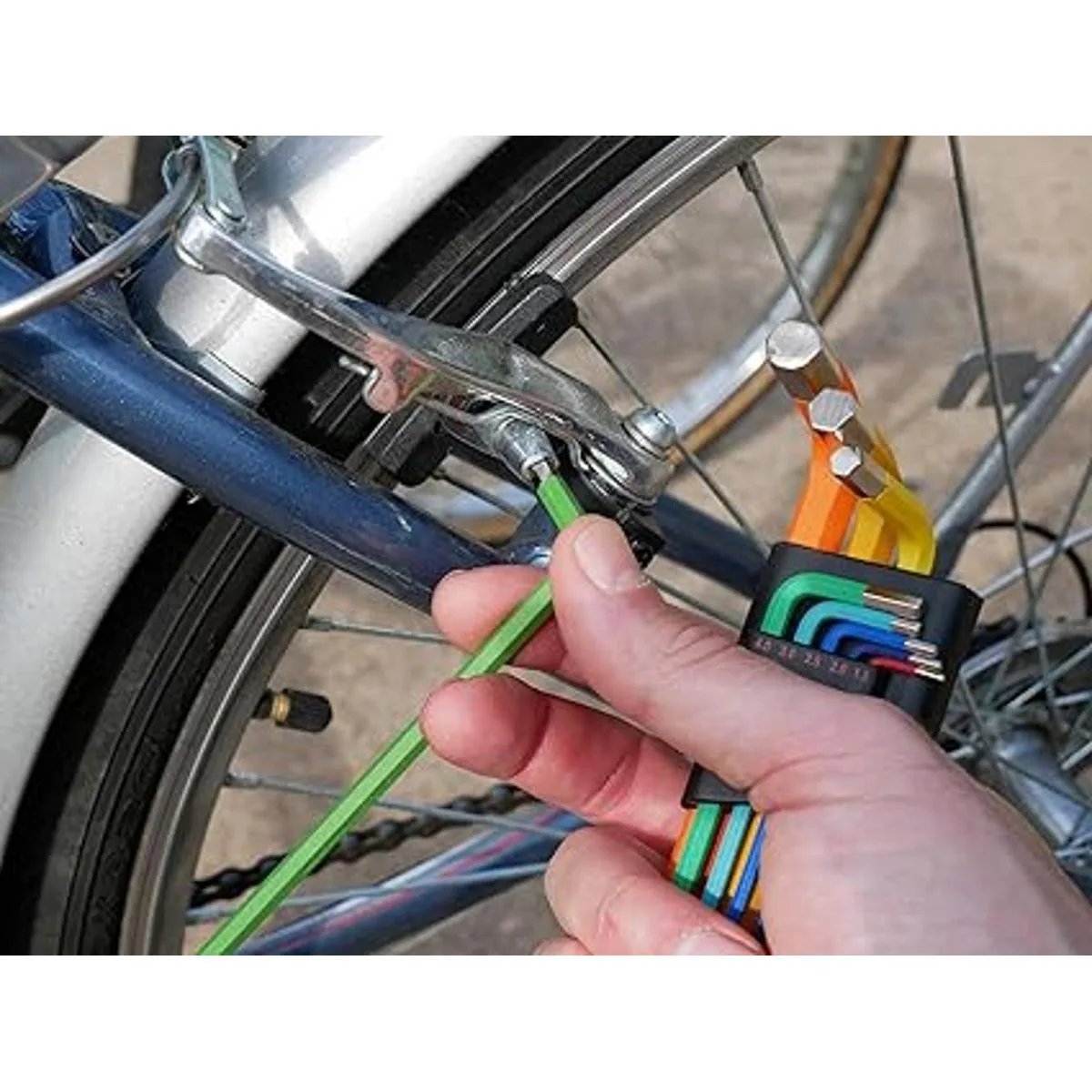 Juego de llaves en L hexagonales codificadas por colores_7