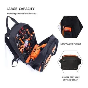 AUMTISC Mochila de herramientas mochila de trabajo bolsa_5