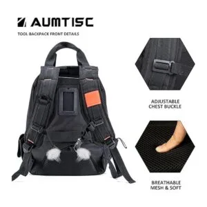 AUMTISC Mochila de herramientas mochila de trabajo bolsa_3