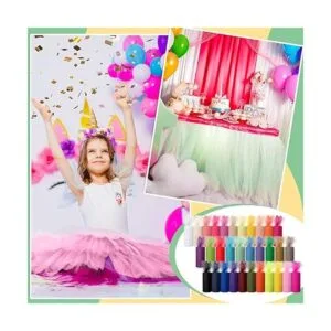 JaGely Rollos de tul de 32 colores de 6 x 25 yardas tela_6