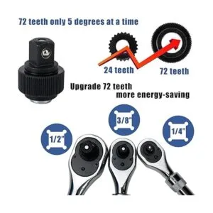 3 Piece Extendable Ratchet Set 14 38 12 Drive_3