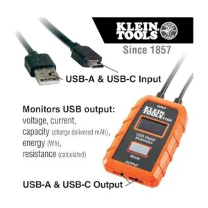 Klein Tools ET920 USB Power Meter USBA and USBC Digital_2