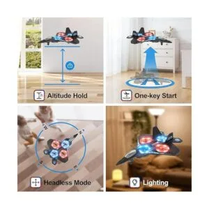 HOLYFUN Dron para niños y principiantes avión RC con luz_4