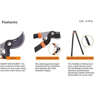 LKDING Podadoras de corte de jardín resistente de 30_4