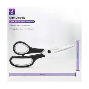 Taotree Tijeras multiusos de 8 pulgadas asas suaves y_5