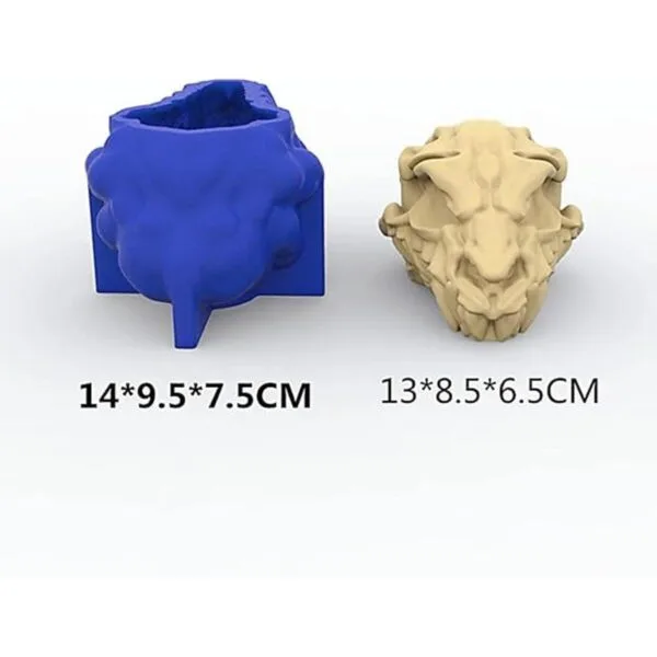 Molde de hueso de cabeza de dragón 3D molde de resina de_3
