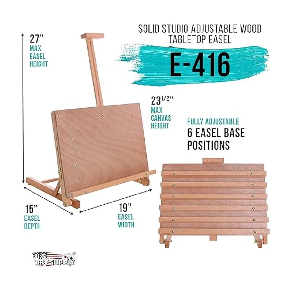 U.S. Art Supply Cancun Caballete de madera maciza_2