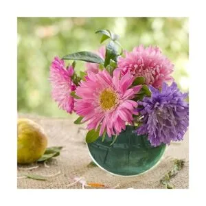 8 piezas de media bola de espuma seca floral verde de_4