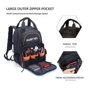 AUMTISC Mochila de herramientas mochila de trabajo bolsa_4