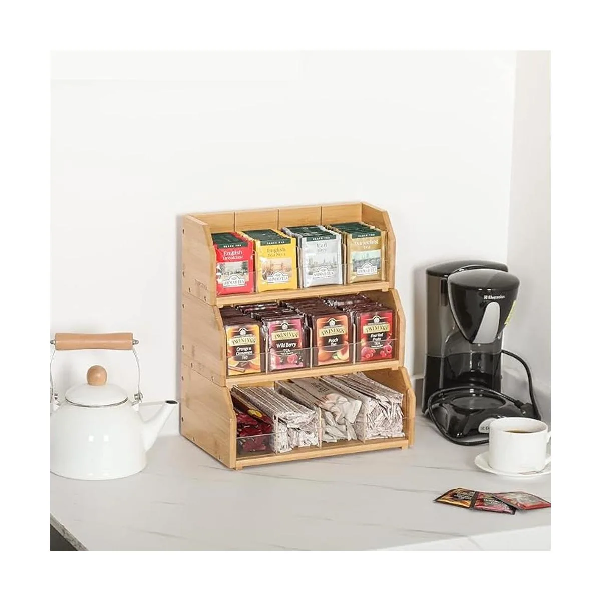 Organizador de bolsas de té de bambú para bolsas de té_3