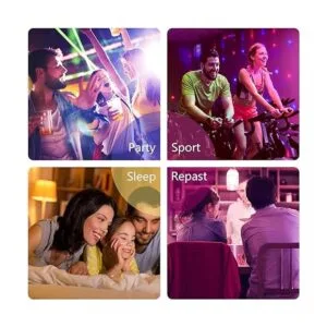 Bombilla LED E12 que cambia de color con control remoto_4