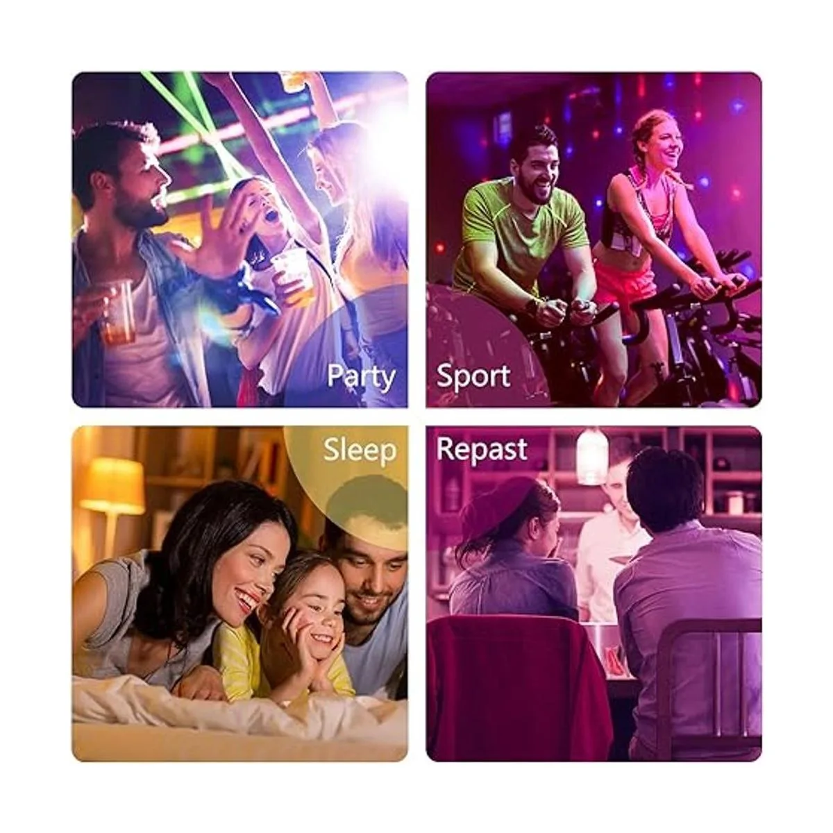 Bombilla LED E12 que cambia de color con control remoto_4