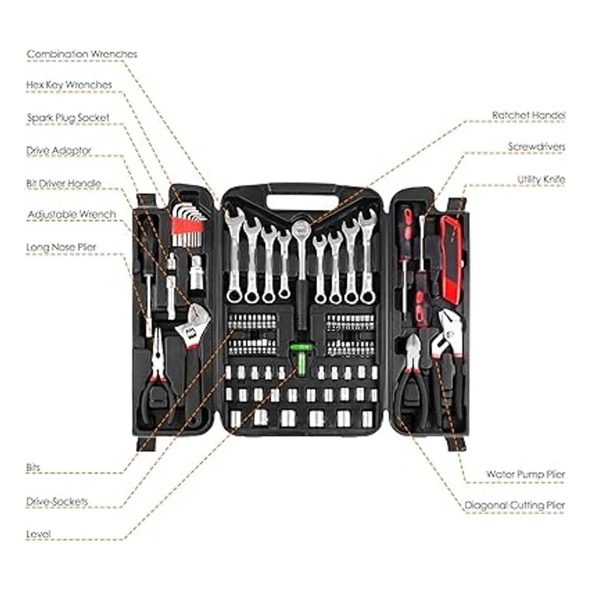 Juego de herramientas de 95 piezas kit de herramientas_3