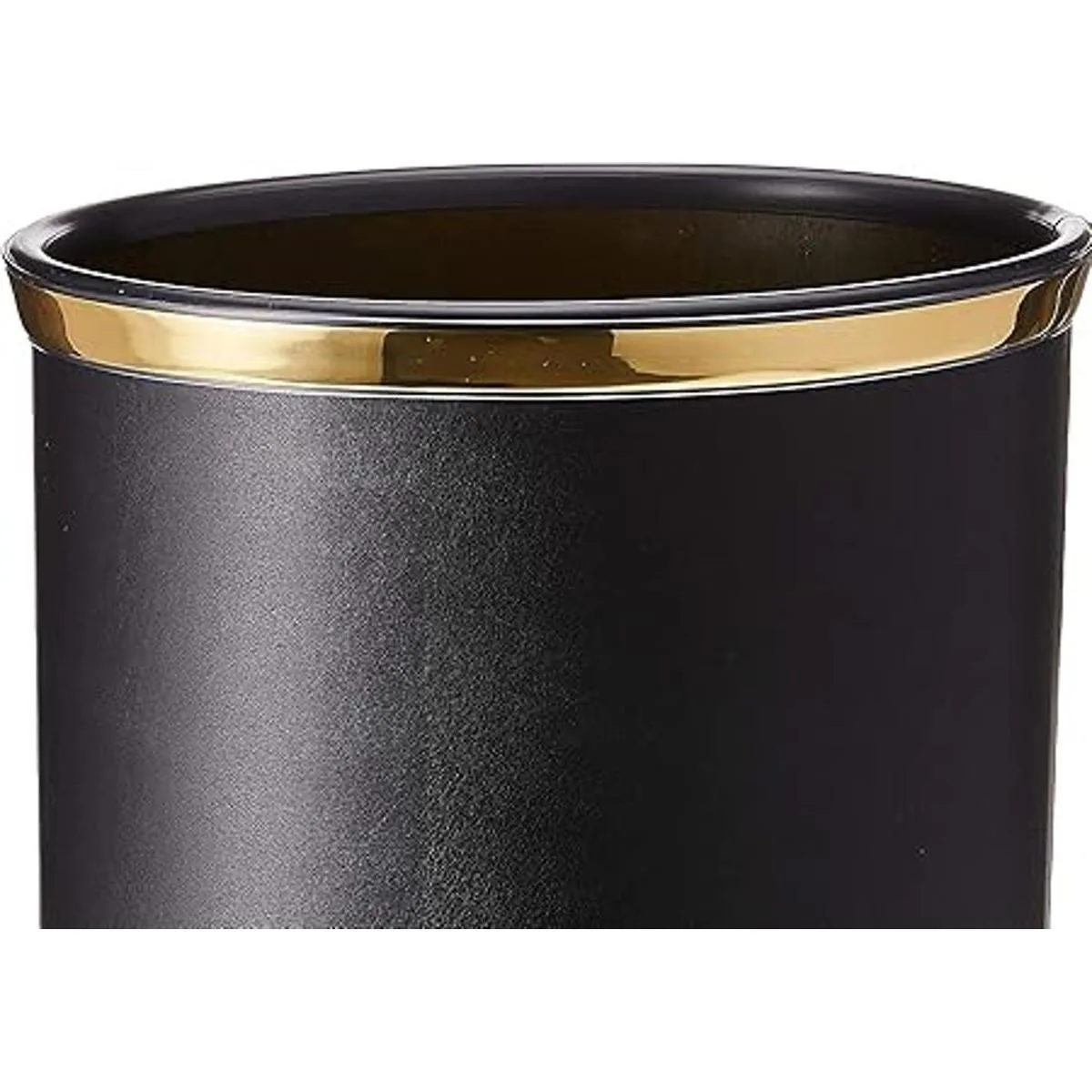 Kraftware Sofisticates Cesta de basura de latón negro y_3