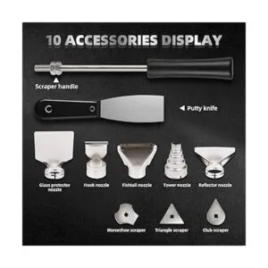 Huepar Tools Pistola de calor con 10 accesorios para_6