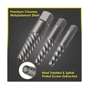 Topec 9Pcs Jumbo Spiral Flute Extractor Easy Out Bolt_3